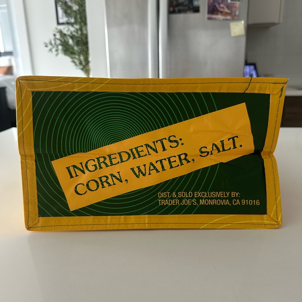 Rare Trader Joe’s Can Of Corn Shopping Bag Whole Kernel Corn New NWT Grocery Bag - Picture 5 of 5